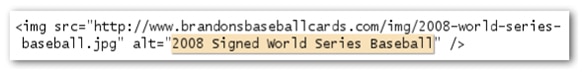 Alt tag example