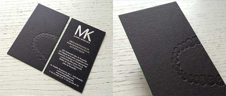 Letterpress / debossing example